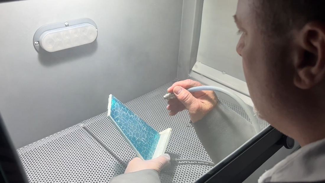 use sandcarver to blast back deep