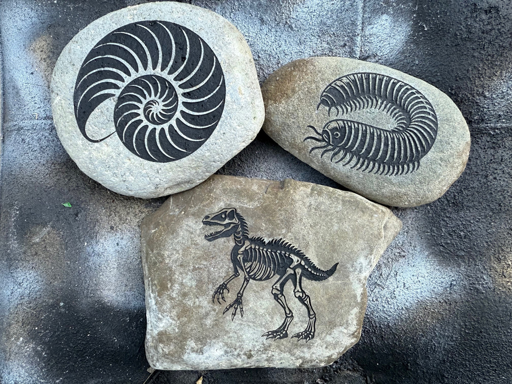 color filled stones laser engraved and sandcarved color filled stones laser engraved and sandcarved