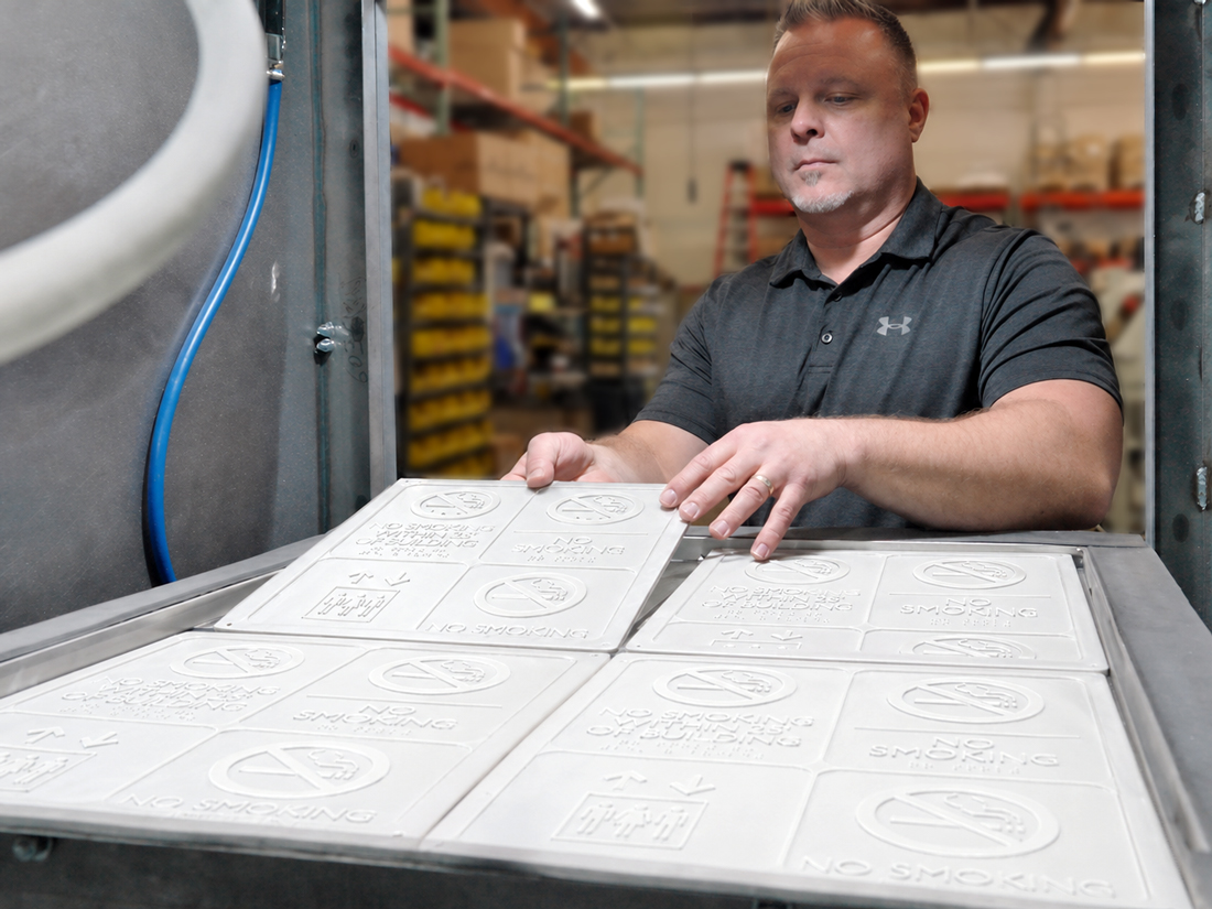 crystalblast nexus auto sandblaster for ADA signs